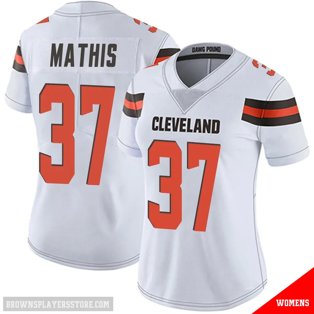 ＃37 Women's Damarri Mathis White Limited Cleveland Browns Vapor Untouchable Jersey