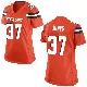 ＃37 Women's Dom Jones Orange Game Cleveland Browns Alternate Jersey