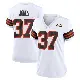 ＃37 Women's Dom Jones White Game Cleveland Browns 1946 Collection Alternate Jersey