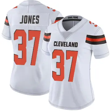 ＃37 Women's Dom Jones White Limited Cleveland Browns Vapor Untouchable Jersey