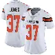 ＃37 Women's Dom Jones White Limited Cleveland Browns Vapor Untouchable Jersey