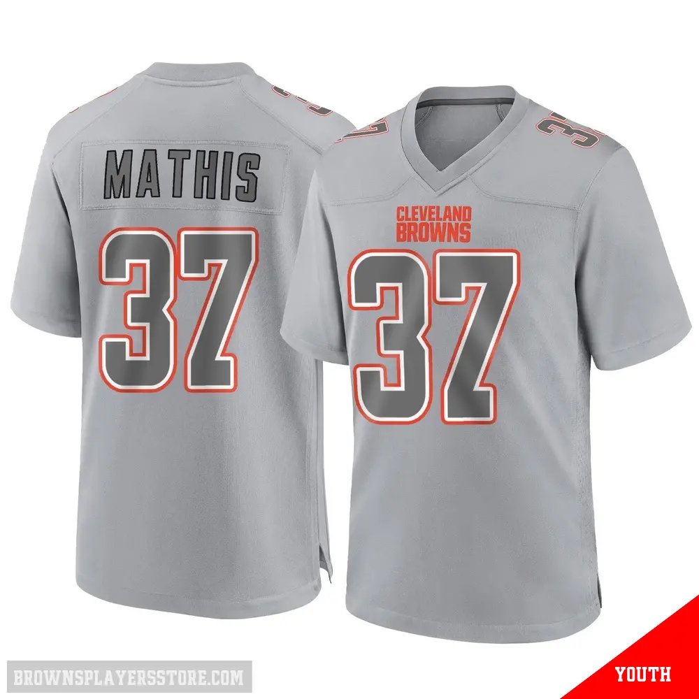 ＃37 Youth Damarri Mathis Gray Game Cleveland Browns Atmosphere Fashion Jersey