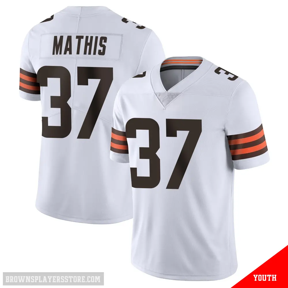 ＃37 Youth Damarri Mathis White Limited Cleveland Browns Vapor Untouchable Jersey