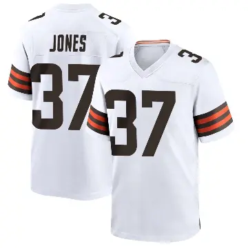 ＃37 Youth Dom Jones White Game Cleveland Browns Jersey
