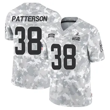 ＃38 Men's Ben Patterson Arctic Camo Limited Cleveland Browns 2024 Salute to Service Jersey