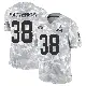 ＃38 Men's Ben Patterson Arctic Camo Limited Cleveland Browns 2024 Salute to Service Jersey