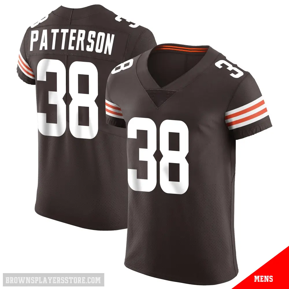 ＃38 Men's Ben Patterson Brown Elite Cleveland Browns Vapor Jersey