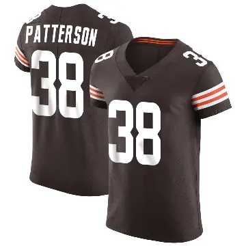 ＃38 Men's Ben Patterson Brown Elite Cleveland Browns Vapor Jersey