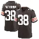 ＃38 Men's Ben Patterson Brown Game Cleveland Browns Team Color Jersey