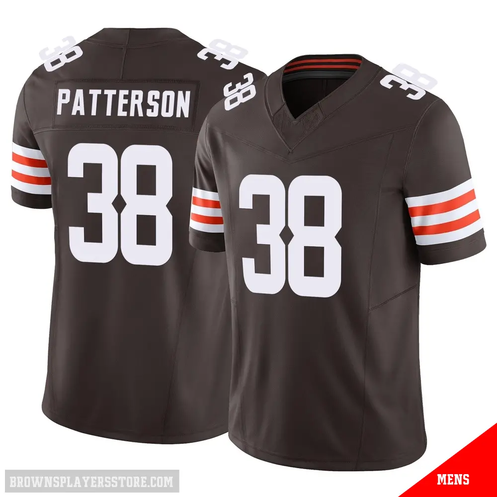 ＃38 Men's Ben Patterson Brown Limited Cleveland Browns Vapor F.U.S.E. Jersey