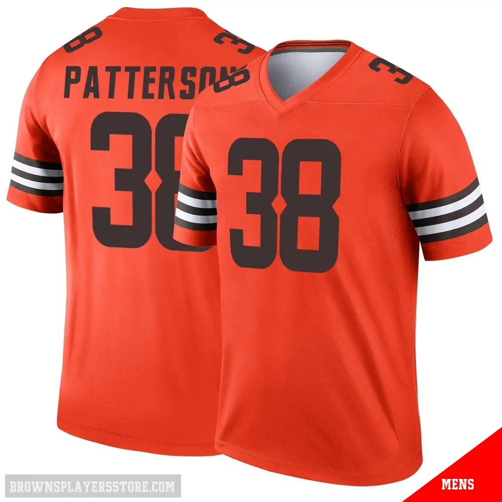 ＃38 Men's Ben Patterson Orange Legend Cleveland Browns Inverted Jersey