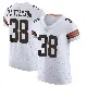 ＃38 Men's Ben Patterson White Elite Cleveland Browns Vapor Jersey