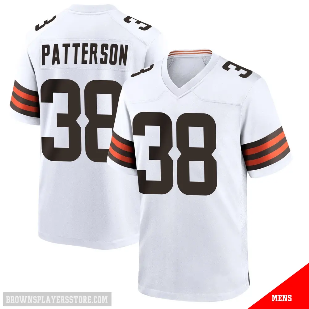 ＃38 Men's Ben Patterson White Game Cleveland Browns Jersey