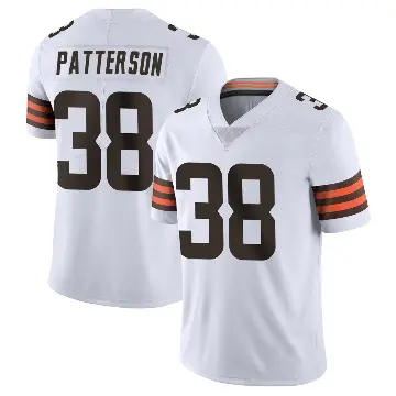 ＃38 Men's Ben Patterson White Limited Cleveland Browns Vapor Untouchable Jersey