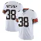 ＃38 Men's Ben Patterson White Limited Cleveland Browns Vapor Untouchable Jersey
