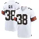 ＃38 Men's Jaelen Gill White Game Cleveland Browns Jersey