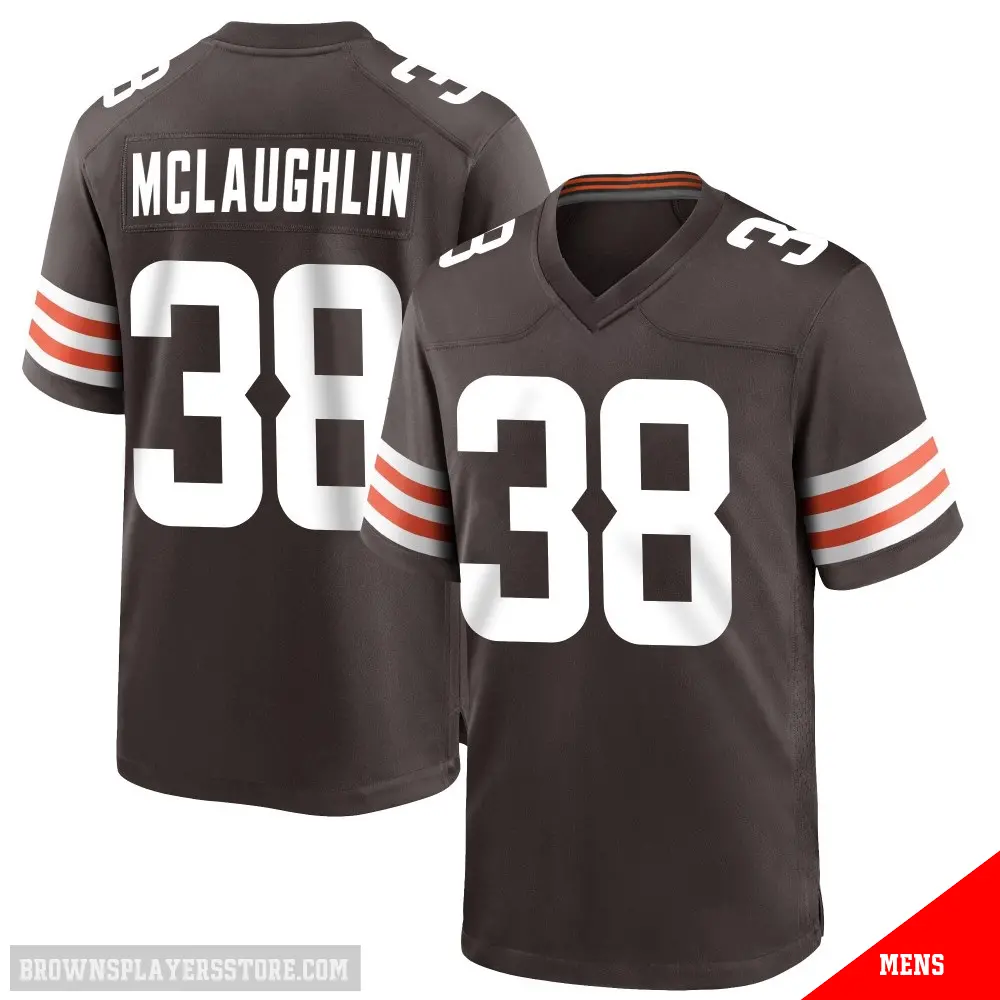 ＃38 Men's Jaleel McLaughlin Brown Game Cleveland Browns Team Color Jersey