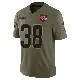 ＃38 Men's Jaleel McLaughlin Olive Limited Cleveland Browns 2025 Salute to Service Jersey