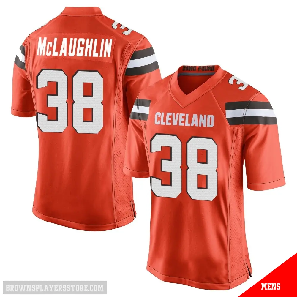 ＃38 Men's Jaleel McLaughlin Orange Game Cleveland Browns Alternate Jersey