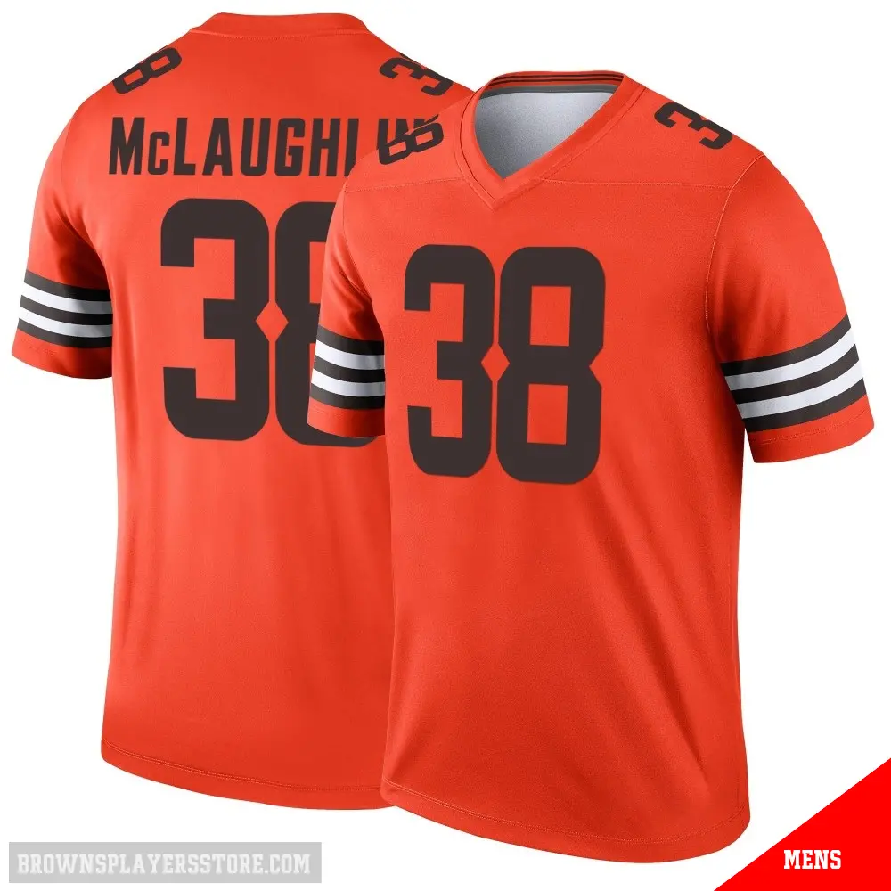 ＃38 Men's Jaleel McLaughlin Orange Legend Cleveland Browns Inverted Jersey