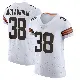 ＃38 Men's Jaleel McLaughlin White Elite Cleveland Browns Vapor Jersey