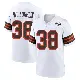 ＃38 Men's Jaleel McLaughlin White Game Cleveland Browns 1946 Collection Alternate Jersey