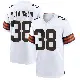 ＃38 Men's Jaleel McLaughlin White Game Cleveland Browns Jersey