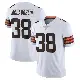 ＃38 Men's Jaleel McLaughlin White Limited Cleveland Browns Vapor Untouchable Jersey