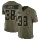 ＃38 Men's Keenan Isaac Olive Limited Cleveland Browns 2025 Salute to Service Jersey