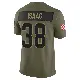 ＃38 Men's Keenan Isaac Olive Limited Cleveland Browns 2025 Salute to Service Jersey