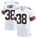 ＃38 Men's Keenan Isaac White Game Cleveland Browns Jersey