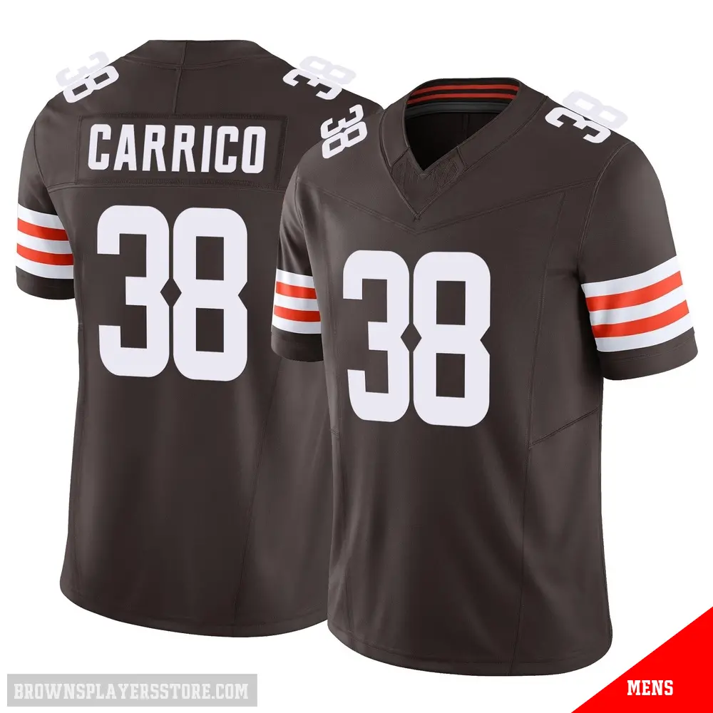 ＃38 Men's Reid Carrico Brown Limited Cleveland Browns Vapor F.U.S.E. Jersey