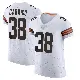 ＃38 Men's Reid Carrico White Elite Cleveland Browns Vapor Jersey