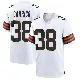 ＃38 Men's Reid Carrico White Game Cleveland Browns Jersey