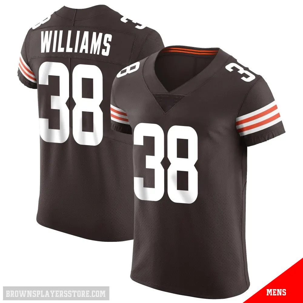 ＃38 Men's Trayveon Williams Brown Elite Cleveland Browns Vapor Jersey