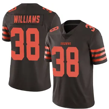 ＃38 Men's Trayveon Williams Brown Limited Cleveland Browns Color Rush Jersey