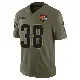 ＃38 Men's Trayveon Williams Olive Limited Cleveland Browns 2025 Salute to Service Jersey