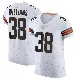 ＃38 Men's Trayveon Williams White Elite Cleveland Browns Vapor Jersey