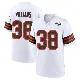 ＃38 Men's Trayveon Williams White Game Cleveland Browns 1946 Collection Alternate Jersey