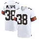 ＃38 Men's Trayveon Williams White Game Cleveland Browns Jersey