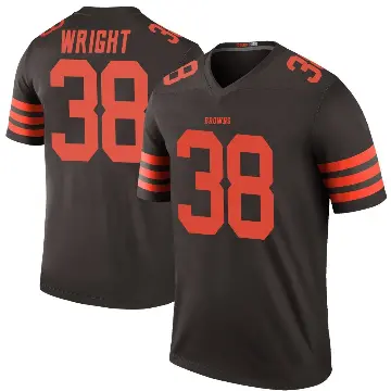 ＃38 Men's Winston Wright Brown Legend Cleveland Browns Color Rush Jersey