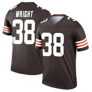 ＃38 Men's Winston Wright Brown Legend Cleveland Browns Jersey