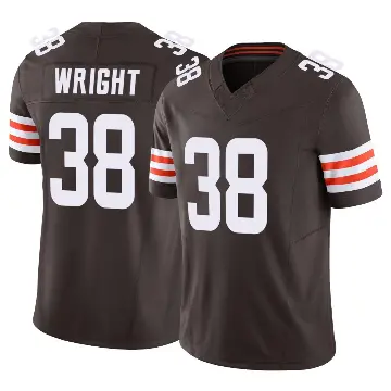 ＃38 Men's Winston Wright Brown Limited Cleveland Browns Vapor F.U.S.E. Jersey