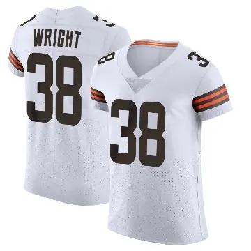 ＃38 Men's Winston Wright White Elite Cleveland Browns Vapor Jersey