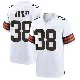 ＃38 Men's Winston Wright White Game Cleveland Browns Jersey