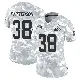 ＃38 Women's Ben Patterson Arctic Camo Limited Cleveland Browns 2024 Salute to Service Jersey