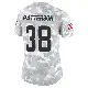 ＃38 Women's Ben Patterson Arctic Camo Limited Cleveland Browns 2024 Salute to Service Jersey