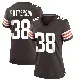 ＃38 Women's Ben Patterson Brown Game Cleveland Browns Team Color Jersey