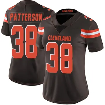 ＃38 Women's Ben Patterson Brown Limited Cleveland Browns Team Color Vapor Untouchable Jersey