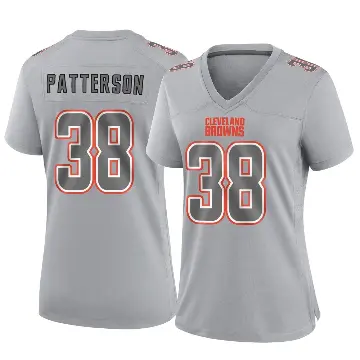＃38 Women's Ben Patterson Gray Game Cleveland Browns Atmosphere Fashion Jersey